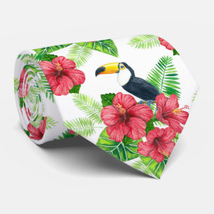 Toucan och tropiska bouquet slips