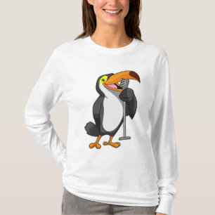 Toucan på Music med mikrofon T Shirt