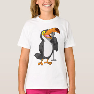 Toucan på Music med mikrofon T Shirt