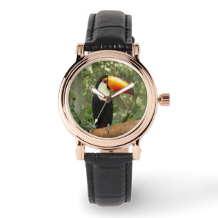 Toucan på träd gren armbandsur