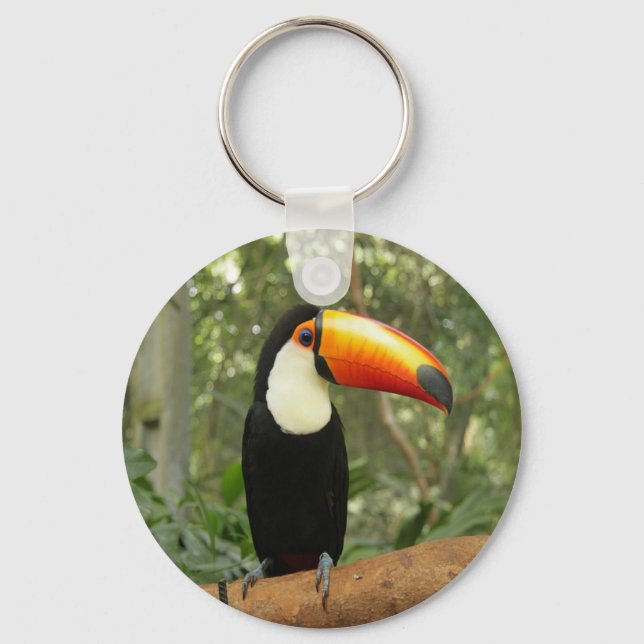 Toucan på träd gren nyckelring (Framsida)