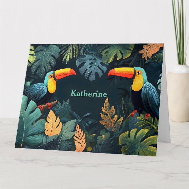 Toucan Paradise: Anpassade Design Kort (Framsida)