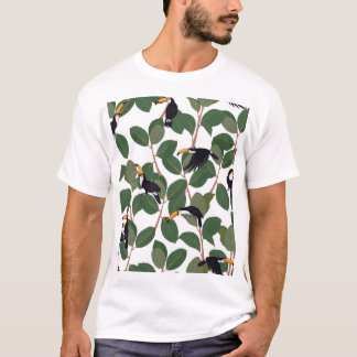 Toucan Parrot och Ficus: Vintage Elegance. T Shirt