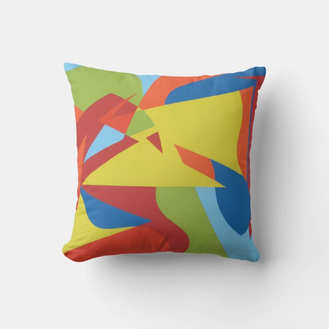 Toucan Pop Abstract Throw Pillow Kudde (Framsida)