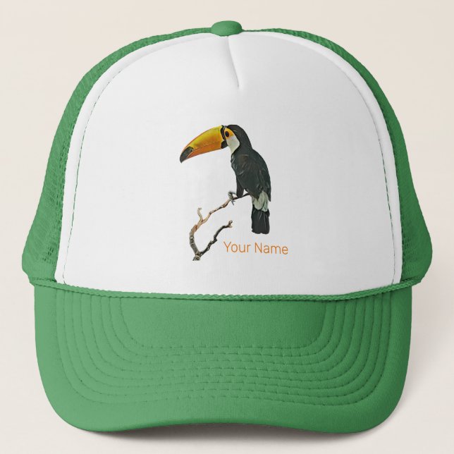 Toucan Porträtt Animal Tropical Bird Design Keps (Framsida)