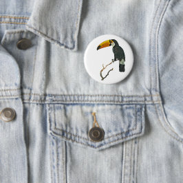 Toucan Porträtt Animal Tropical Bird Design Knapp