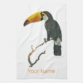 Toucan Porträtt Animal Tropical Bird Design Kökshandduk