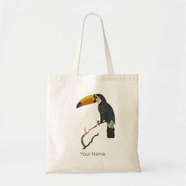 Toucan Porträtt Animal Tropical Bird Design Tygkasse (Framsidan)