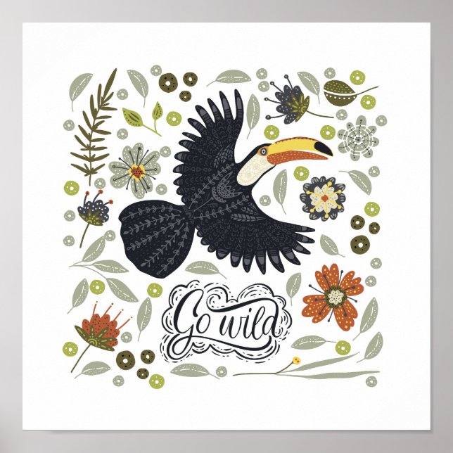 Toucan Poster: Hämta Tropikarna hem Poster (Framsidan)