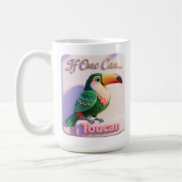 Toucan Pun Motivational Funny 3D Art Kaffemugg