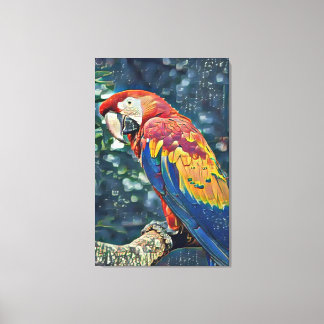 Toucan Rädding Ranch (Ranch) - Macaw-målning Canvastryck