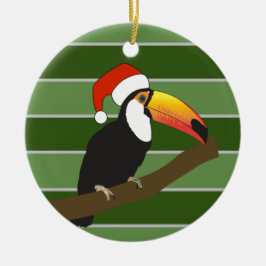 Toucan Santa Hat - Speciell jul Julgransprydnad Keramik