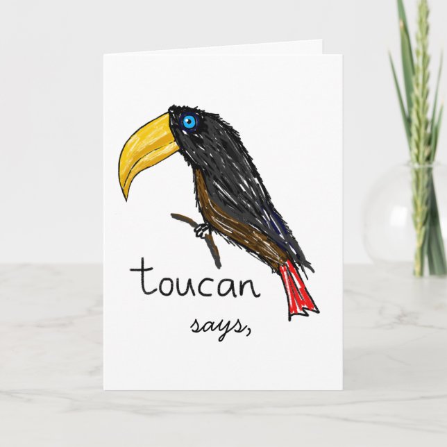 Toucan Says Birday Card Kort (Framsida)