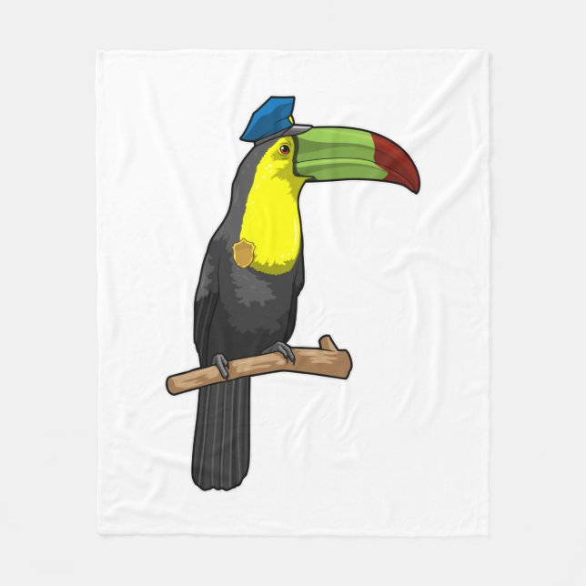 Toucan som polis fleecefilt (Framsidan)