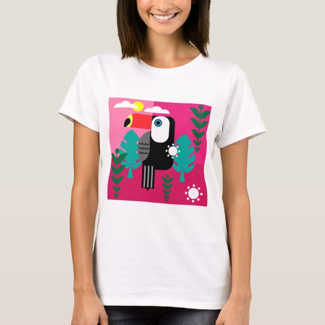 Toucan Tropical Bird Älskare T Shirt (Framsida)