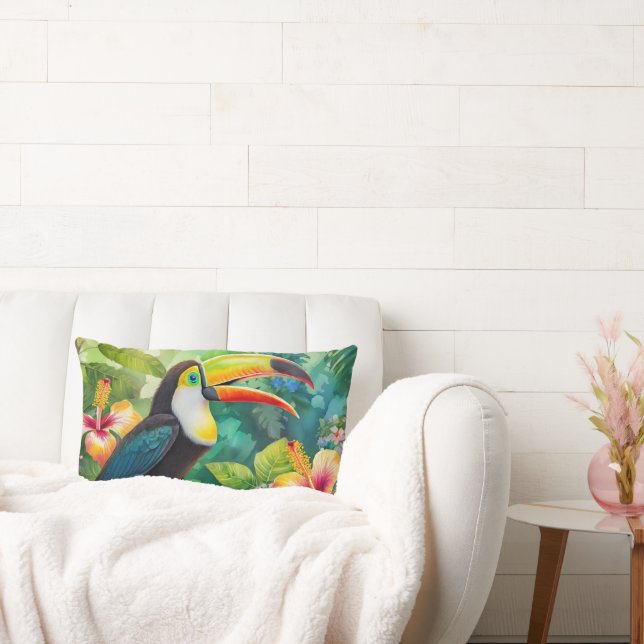 Toucan Tropical Bird Animal Lumbarkudde (Soffa)