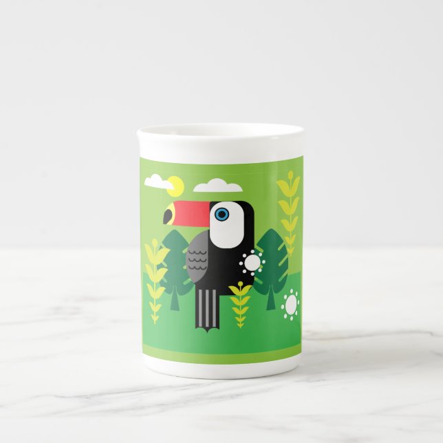 Toucan Tropical Bird Benporslin Mugg (Framsidan)