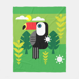 Toucan Tropical Bird Fleecefilt