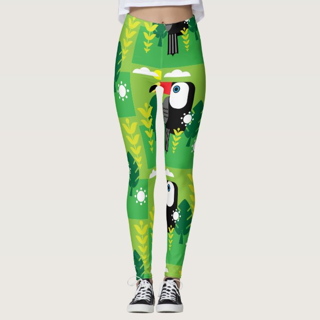 Toucan Tropical Bird Leggings (Framsida)