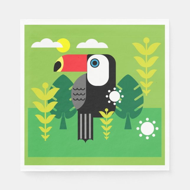 Toucan Tropical Bird Pappersservett (Framsidan)