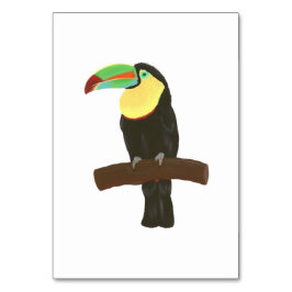 Toucan Tropical Bird Reading Flashcard för vuxnor Bordsnummer