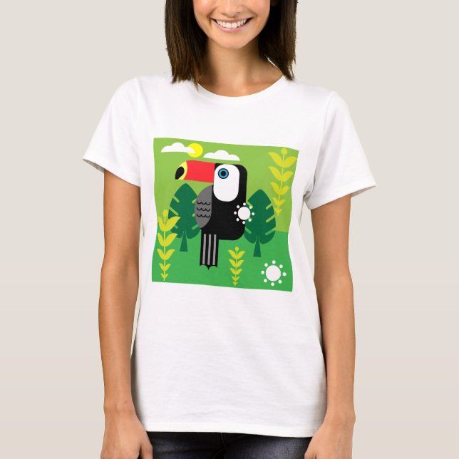 Toucan Tropical Bird T Shirt (Framsida)