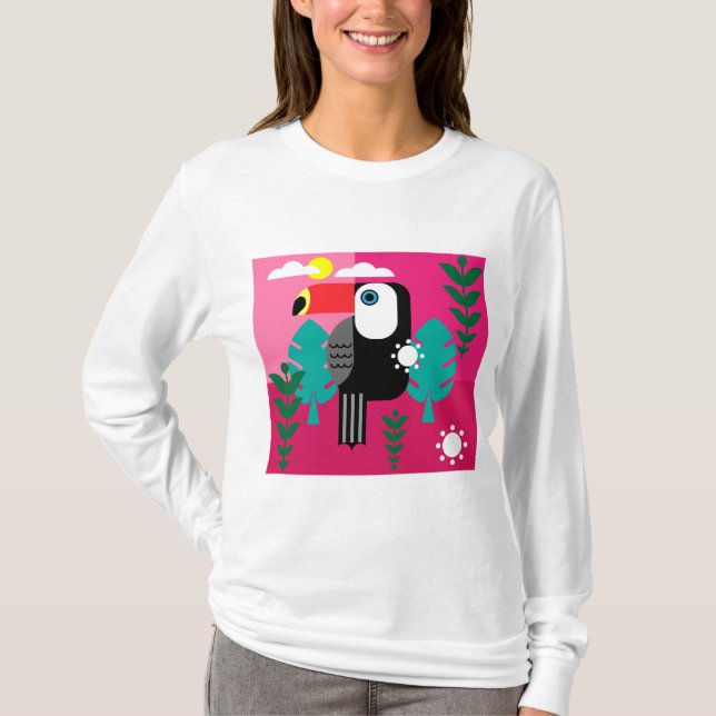 Toucan Tropical Bird T Shirt (Framsida)