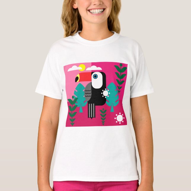 Toucan Tropical Bird T Shirt (Framsida)