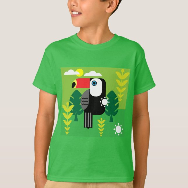 Toucan Tropical Birds T Shirt (Framsida)