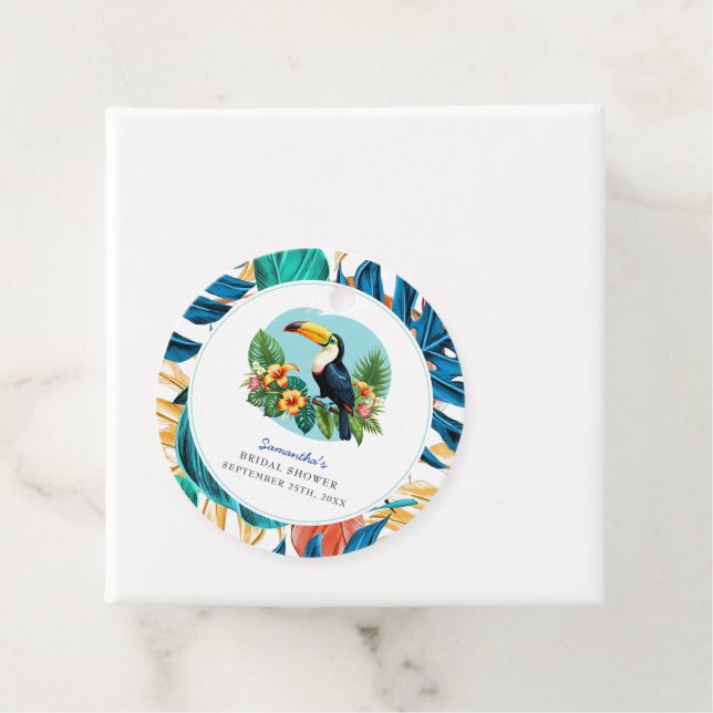 Toucan Tropical Rainforest Summers Möhippa Gåvor Etiketter (På plats)