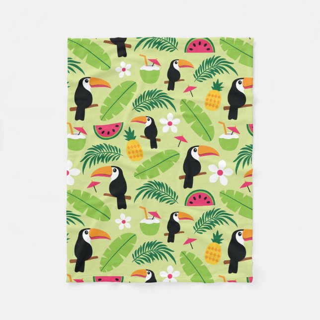Toucan Tropical Summer Fleecefilt (Framsidan)