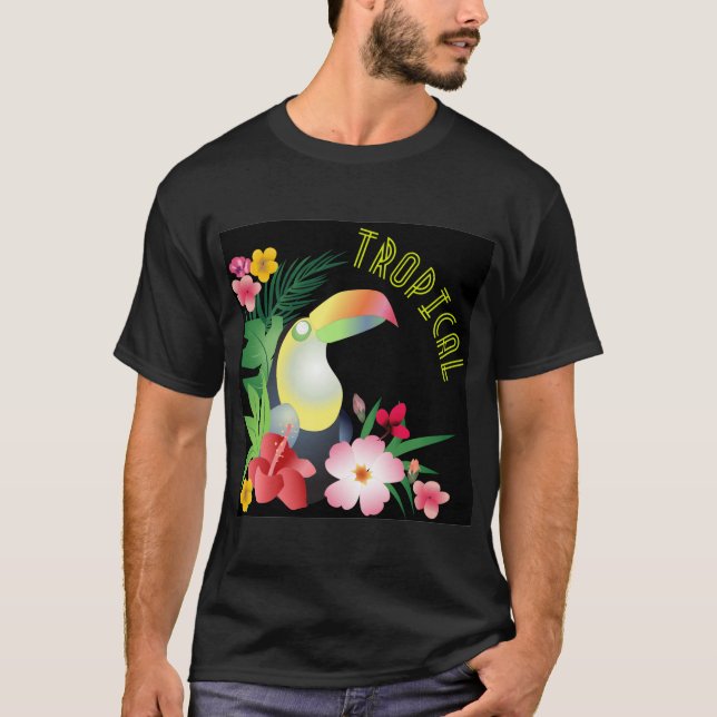Toucan Tropical Theme Graphic T Shirt (Framsida)
