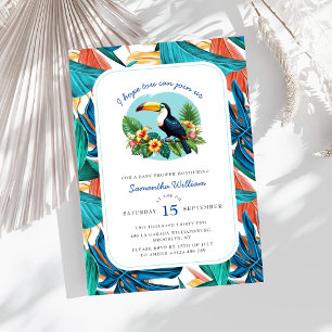 Toucan Tropical Vibrant Summers Baby Shower Inbjudningar