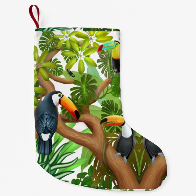 Toucan tropisk julstrumpa (Framsidan)