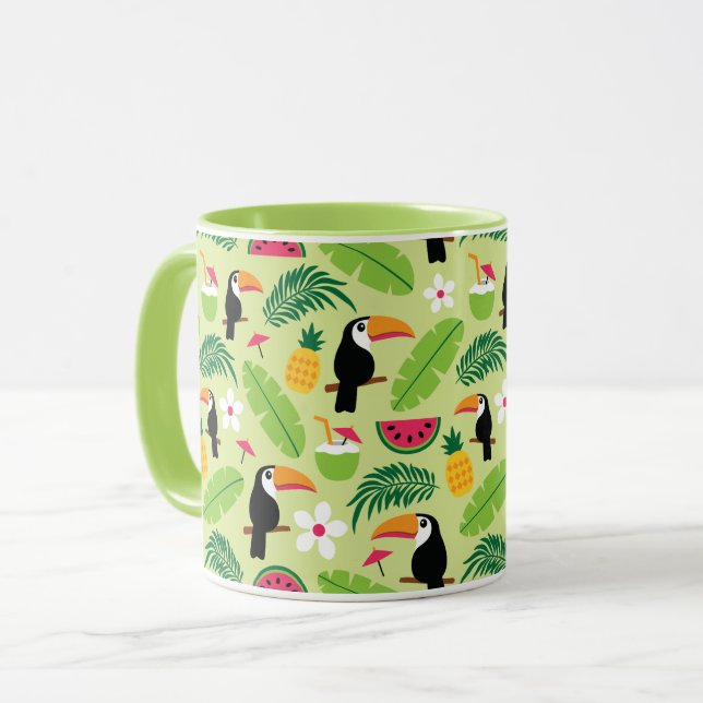 Toucan tropisk sommar mugg (Framsida vänster)