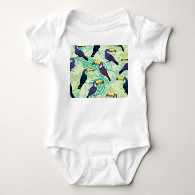 Toucan Vintage, färglös illustration. T Shirt (Framsida)