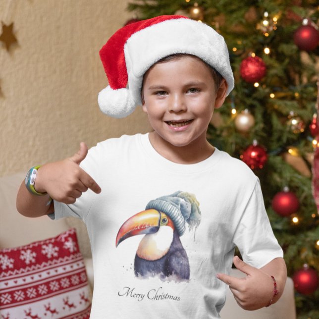 Toucan Winter Vibes, anpassningsbar T Shirt (Skapare uppladdad)