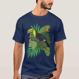 Toucan with leaves t shirt