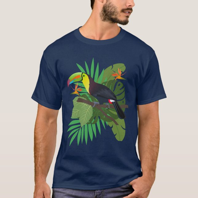 Toucan with leaves t shirt (Framsida)