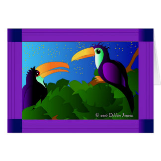 Toucans i paradis av Debbie Jensen Hälsningskort