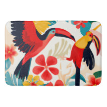 Toucans in Paradise Tropical Art bad mat