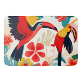 Toucans in Paradise Tropical Art bad mat Badrumsmatta