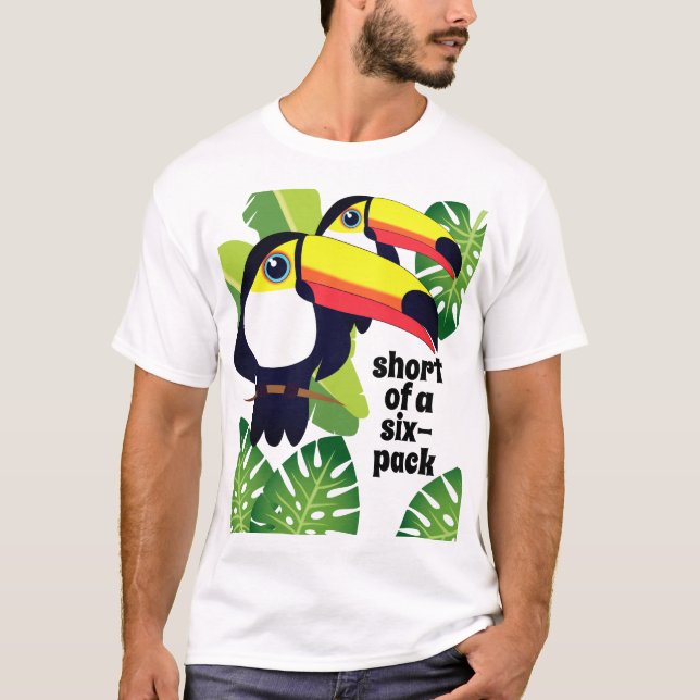 Toucans kort av enpacke [beställnings- text] t shirt (Framsida)