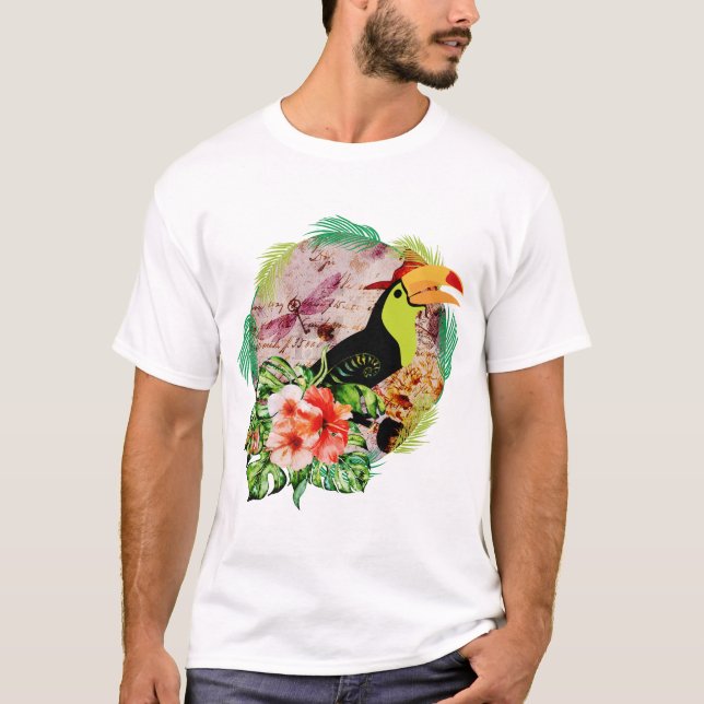 Toucans Magic - Tropical Bird Witchcraft T Shirt (Framsida)