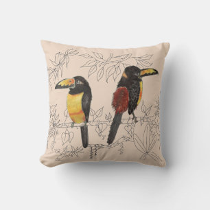 Toucans på en Dekorativ kudde
