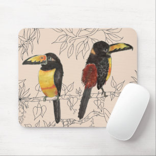 Toucans på en musknapp musmatta