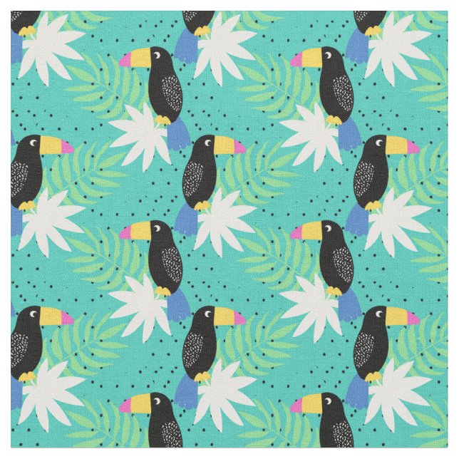 Toucans på kricka tyg (Närbild)