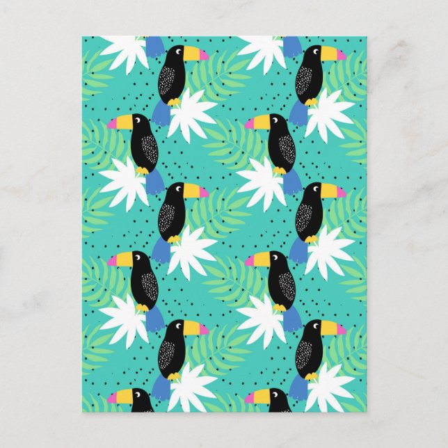 Toucans på Teal Vykort (Framsida)