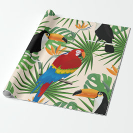 Toucans & Parrots Mönster Presentpapper