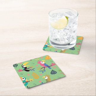 Toucans & Parrotts Underlägg Papper Kvadrat
